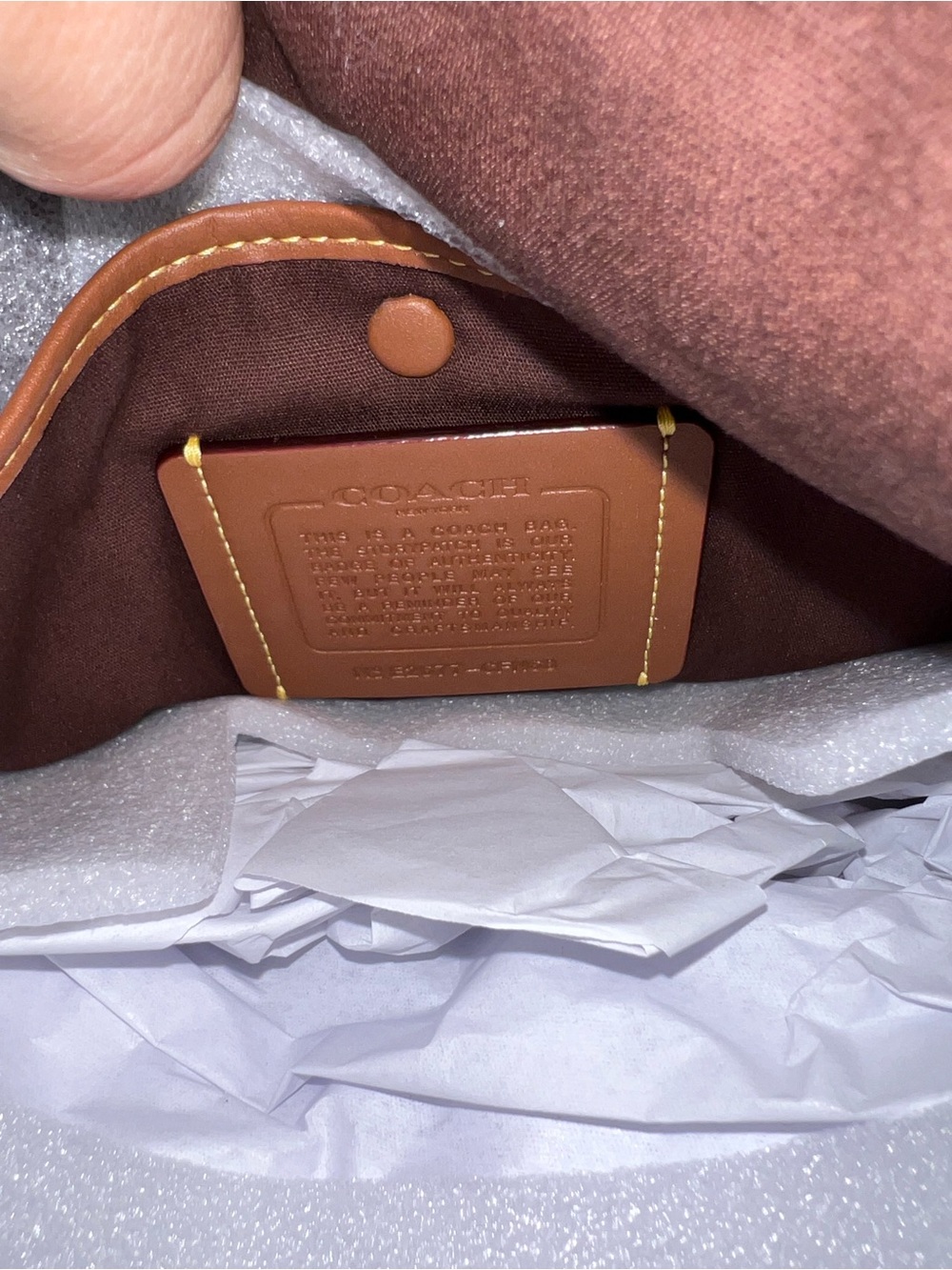 Coach Brown Rhyder 38 Suede Satchel with Gold Hardware - Picture 10 of 14
